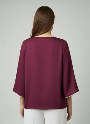 Purple color delta silk fabric ethnic office wear short kurti 2