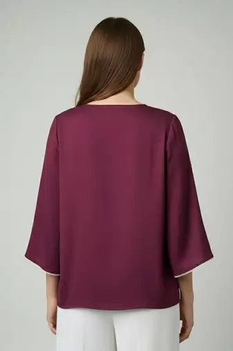 Purple color delta silk fabric ethnic office wear short kurti