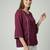 Purple color delta silk fabric ethnic office wear short kurti