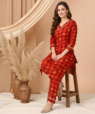 Purple color delta silk fabric ethnic office wear short kurti 5
