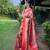 Traditional wine paithani saree with vibrant floral motifs