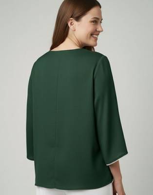 Green color delta silk fabric ethnic office wear short kurti 2