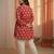 Red color cotton   fabric beautiful rich formal looks short kurti for office girls