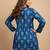 Blue color cotton fabric beautiful rich formal looks short kurti for office girls
