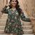 Green color cotton fabric beautiful rich formal looks short kurti for office girls