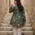 Green color cotton fabric beautiful rich formal looks short kurti for office girls