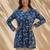 Blue color rayon fabric beautiful rich formal looks short kurti for office girls