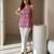 Pink color rayon fabric beautiful rich formal looks short kurti for office girls