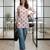 Off white color rayon fabric beautiful rich formal looks short kurti for office girls