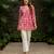 Red color beautiful sophisticated graceful formal short kurta for girls