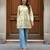 Yellow color beautiful sophisticated graceful formal short kurta for girls