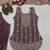 Lavender fendy silk embroidered sharara suit set