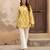 Mustard color beautiful sophisticated graceful formal short kurta for girls