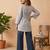 Grey color beautiful sophisticated graceful formal short kurta for girls