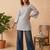 Grey color beautiful sophisticated graceful formal short kurta for girls