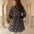 Black color rayon fabric beautiful rich formal looks short kurti for office girls