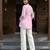 Pink color beautiful sophisticated graceful formal short kurta for girls