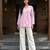 Pink color beautiful sophisticated graceful formal short kurta for girls