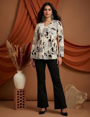 Black color beautiful sophisticated graceful formal short kurta for girls 3