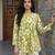 Green color beautiful sophisticated graceful formal short kurta for girls