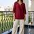 Maroon color beautiful sophisticated graceful formal short kurta for girls
