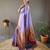 Lavender color silk blend saree with rich contrast weaving pallu & border and beautiful buttis