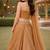 Beige Color Stylish Rangoli Silk Fabric Thread Embroidery Work Lehenga Set