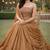 Beige Color Stylish Rangoli Silk Fabric Thread Embroidery Work Lehenga Set
