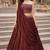 Dark Brown Color Stylish Rangoli Silk Fabric Thread Embroidery Work Lehenga Set