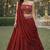 Maroon Color Stylish Rangoli Silk Fabric Thread Embroidery Work Lehenga Set