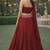 Maroon Color Stylish Rangoli Silk Fabric Thread Embroidery Work Lehenga Set