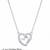 925 Sterling Silver Double Heart Pendant  Necklace Set , Romantic Jewelry Gift for Women