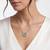 925 Sterling Silver Double Heart Pendant  Necklace Set , Romantic Jewelry Gift for Women