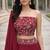 Pink Color Stylish Rangoli Silk Fabric Thread Embroidery Work Lehenga Set