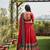Red Color Taffeta Silk Girlie Partywear Lehenga Choli For Girls