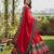 Red Color Taffeta Silk Girlie Partywear Lehenga Choli For Girls