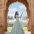 Sea Green Color Net Girlie Partywear Lehenga Choli For Girls