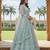 Sea Green Color Net Girlie Partywear Lehenga Choli For Girls