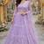 Lavender Color Net Girlie Partywear Lehenga Choli For Girls