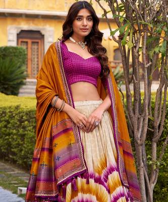 Wine Color Smart And Girlie Tussar Silk Lehenga Choli For Festive Looks 2