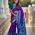 Purple art silk ikkat and patola weaving concept saree & contrast blouse