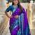 Purple art silk ikkat and patola weaving concept saree & contrast blouse
