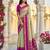 Chiku color silk blend ethnic fabric woven designer saree