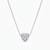 925 Sterling Silver Heart Bead  Pendant Necklace Set ,CZ Heart Pendant Set 