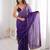 Voilet color beautiful fendy satin fabric ethnic ceremonial saree