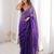 Voilet color beautiful fendy satin fabric ethnic ceremonial saree