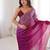 Purple color beautiful fendy satin fabric ethnic ceremonial saree