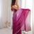 Purple color beautiful fendy satin fabric ethnic ceremonial saree