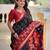 Black silk blend ikkat and patola weaving concept saree & contrast blouse