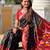 Black silk blend ikkat and patola weaving concept saree & contrast blouse
